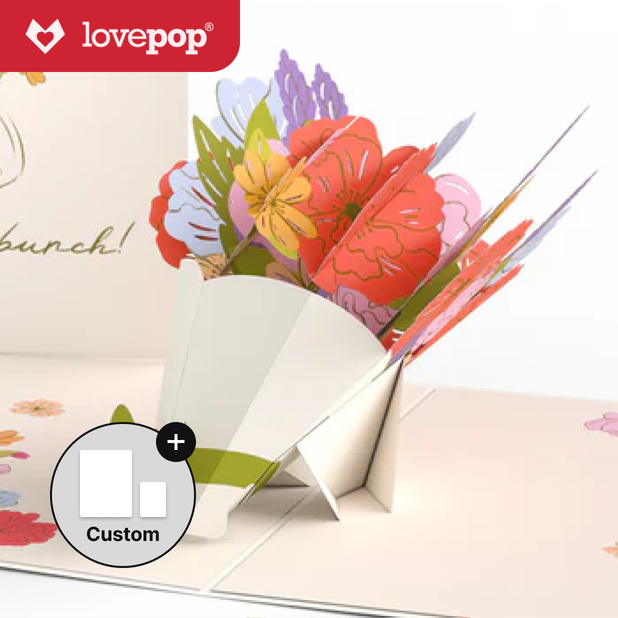 감사 꽃다발 팝업 카드