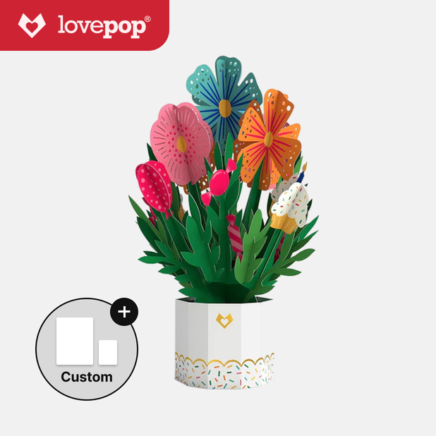 미니 플라워 부케 생일 팝업 카드