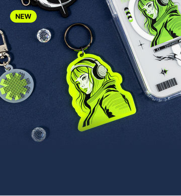 유색 아크릴 키링ㅣ레드프린팅 앤 프레스