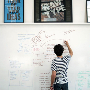 화이트 보드 점착