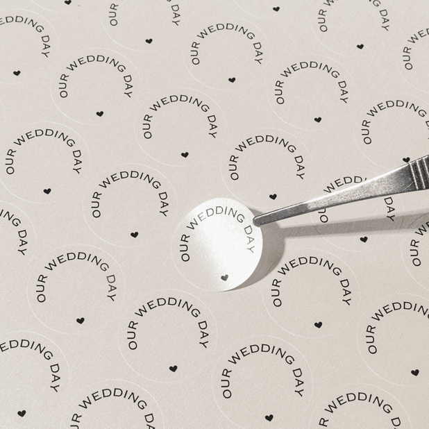 펄아이보리 원형 스티커